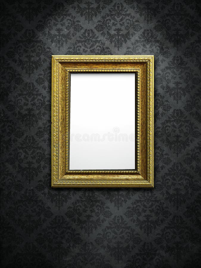 Gold frame stock image. Image of canvas, exhibition, fabric - 28562795