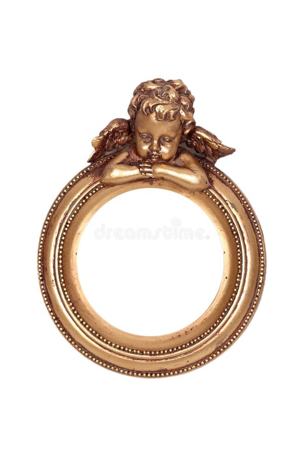 Gold frame with cupid