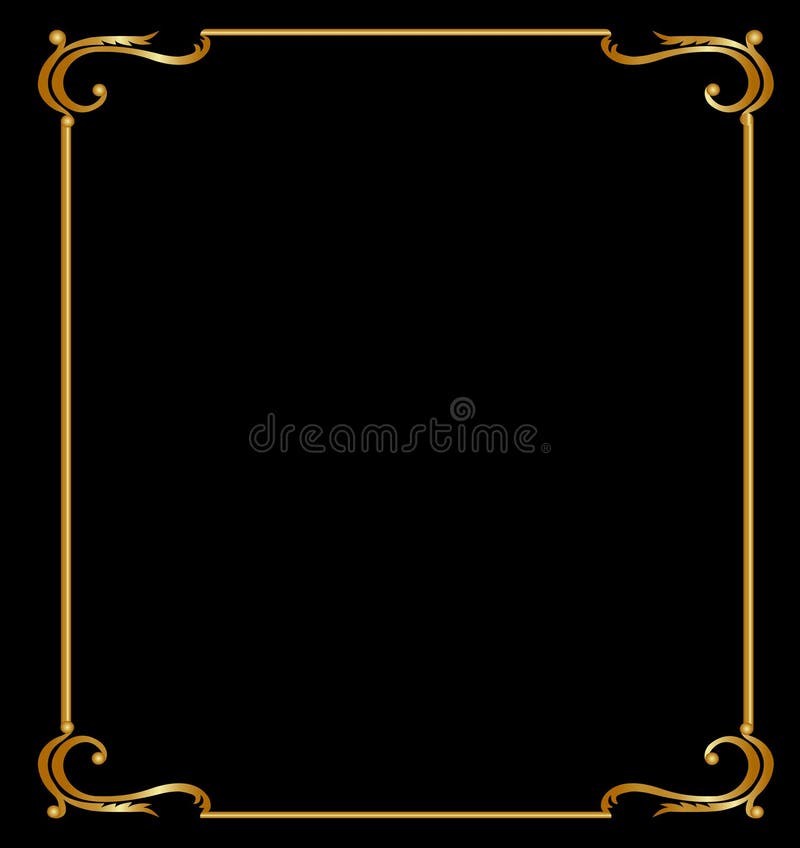 Gold frame stock vector. Illustration of ornamental, graphic 60699818