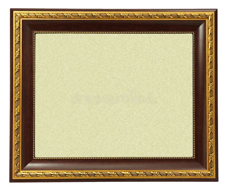 Gold frame isolated on white