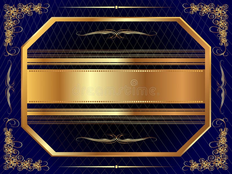 Gold frame with pattern 7