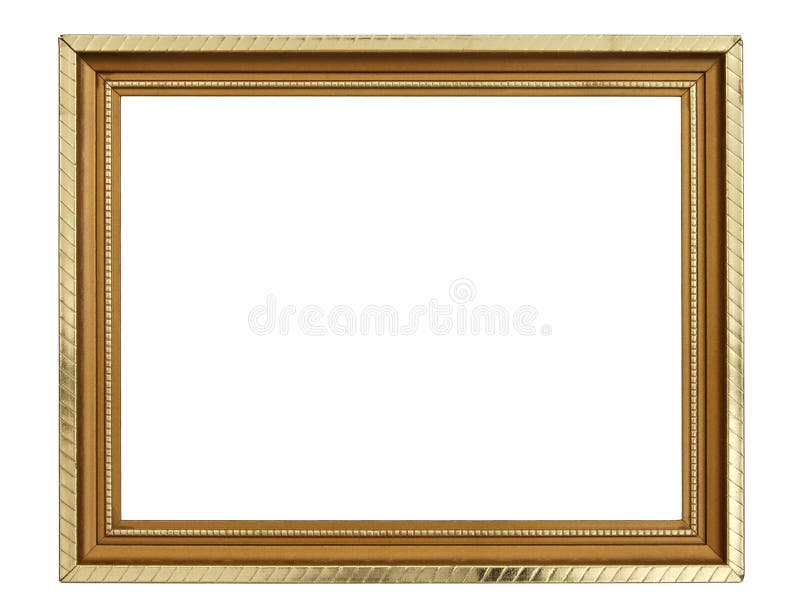 Gold frame on white