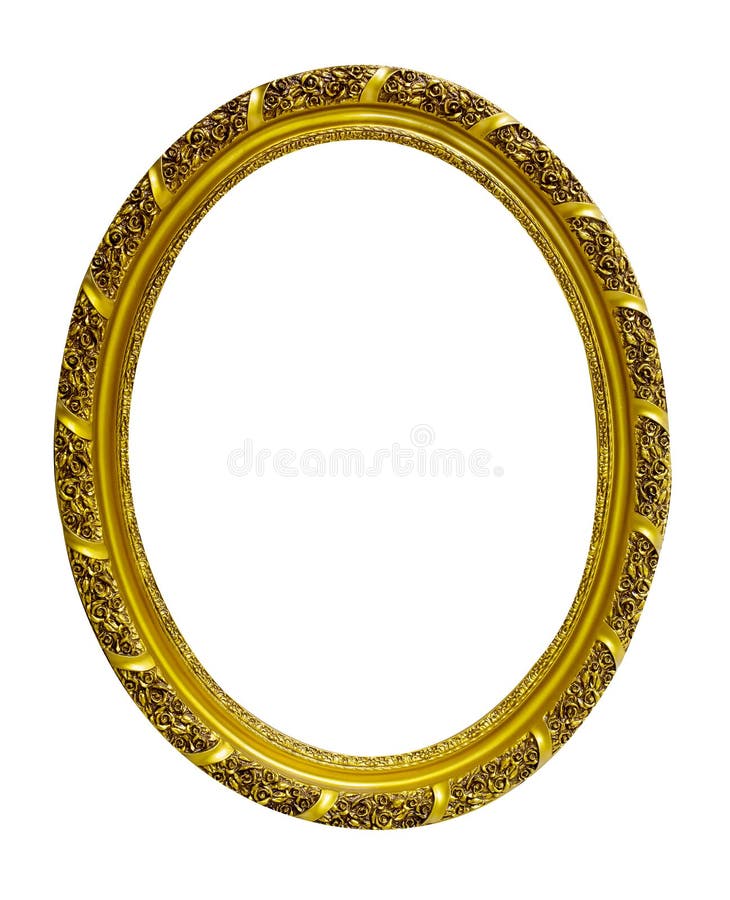 Old Gold Frame Oval stock image. Image of isolated, antique 4944521