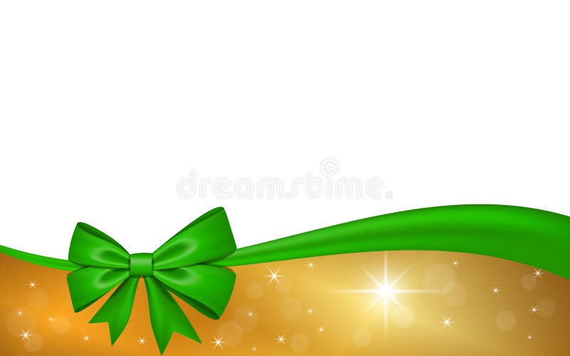 Green Ribbon Banner. Satin Blank. Design Label Scroll Ribbon Bow Blank  Element Isolated on White Background Stock Vector - Illustration of  christmas, headline: 132358718