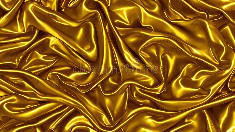 Gold Glistening Fabric Background with Wrinkles and Folds Elegant Gold Glistening Fabric Background with Wrinkles and Folds Elegant