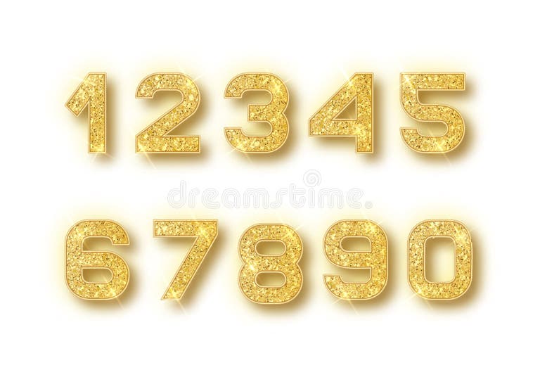 Gold Glitter Font Stock Illustrations 23697 Gold Glitter Font Stock