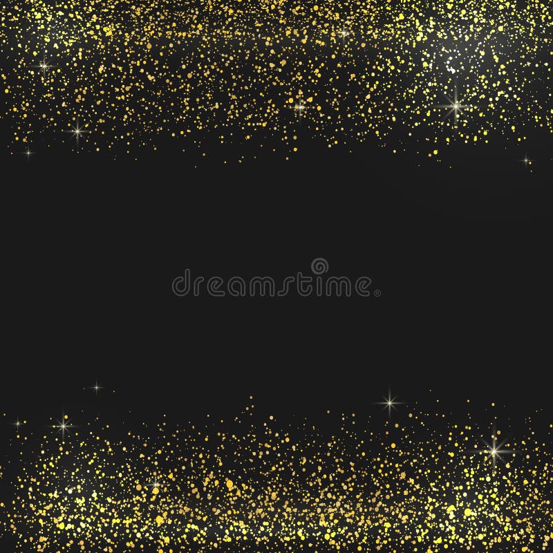 Card with Gold Glitter Background. Shiny Sparkles for Advertising Stock ...