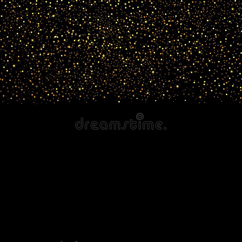 Gold Glitter Seamless Border Stock Vector - Illustration of black ...