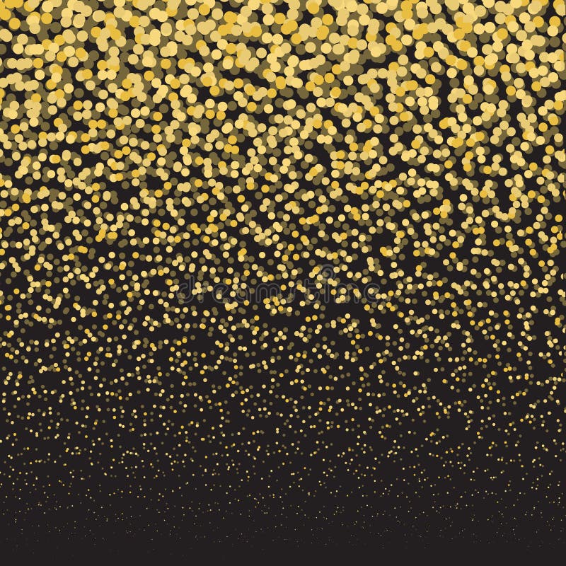 Gold glitter shine texture on a black background. Golden explosion of confetti. Golden abstract particles on a dark