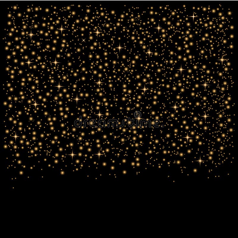 Gold Glitter Star Dust Background. Stock Vector - Illustration of ...