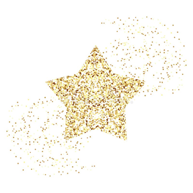 Gold Glitter Stars, Flying Sparkles Stock Vector - Illustration of