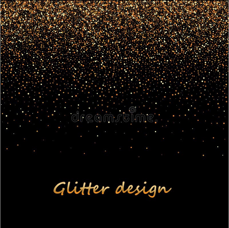 Black and Gold Background with Glitter Frame Stock Vector ...