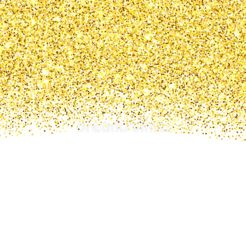Gold Glitter Textured Border Stock Vector - Illustration of shine