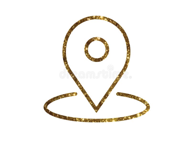 Gold Glitter Vector Interface Online Location Map Line Flat Icon Stock Vector Illustration Of Eshop Internet