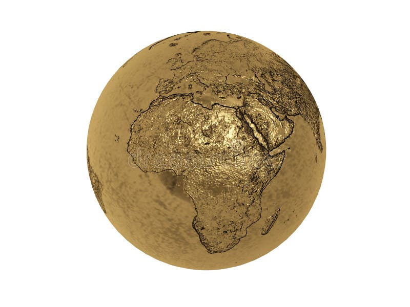 Gold globe stock illustration Gold globe stock illustration