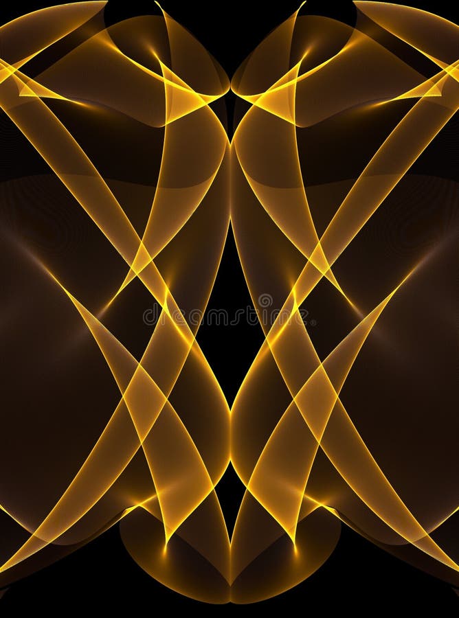 Gold Glowing Lines on Black royalty free illustration Gold Glowing Lines on Black royalty free illustration