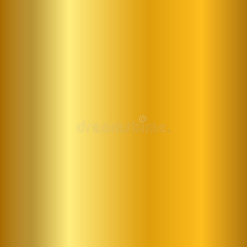 Gold gradient smooth texture. Empty golden metal background. Light metallic plate template, abstract pattern. Bright