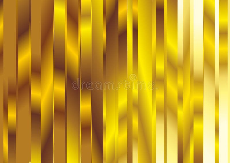 Gold Gradient Vertical Striped Background Stock Vector Illustration