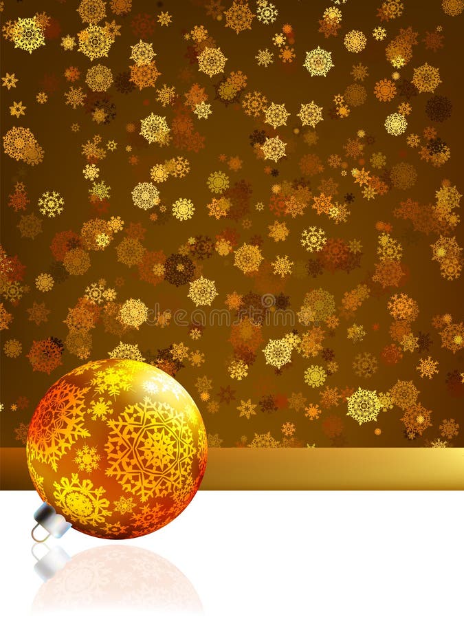 Gold happy Christmas card,winter background. EPS 8