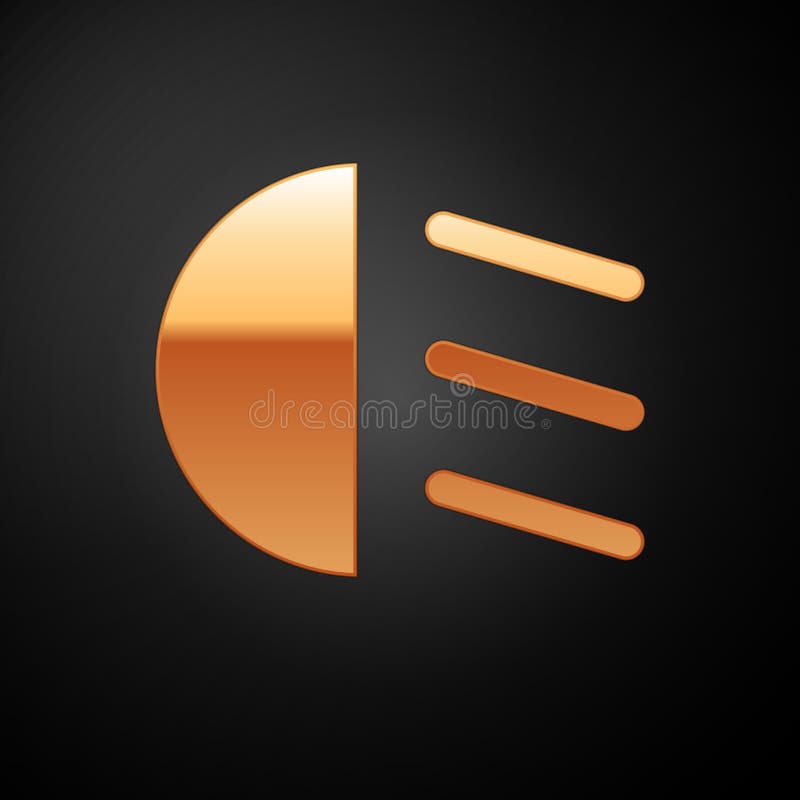 Pop Art High Beam Icon Isolated on Color Background. Car Headlight