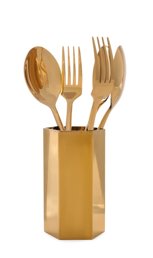 1,148 Gold Cutlery Isolated White Stock Photos Free & RoyaltyFree