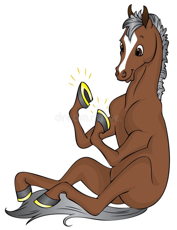 Cartoon Horse Shoe Stock Illustrations – 1,471 Cartoon Horse Shoe