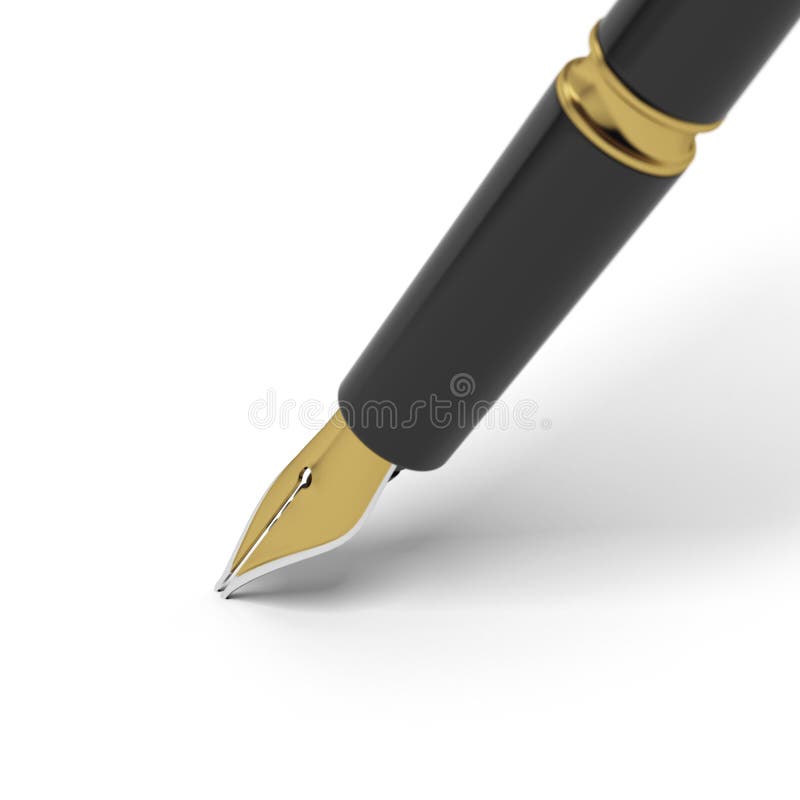 Gold Pen Letter Writing Stock Illustrations – 697 Gold Pen Letter