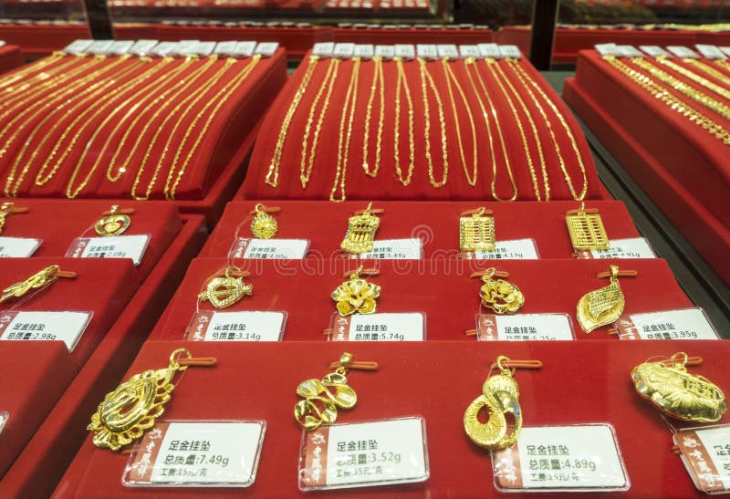 Gold jewelry stock photo. Image of chains, detail, bangles 77358268