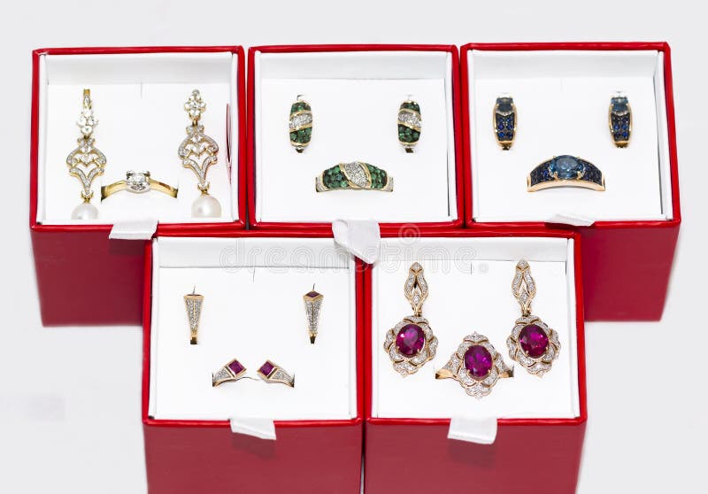 Gold And Pearl Jewelry, Gift Boxes Stock Photo Image of jewellery