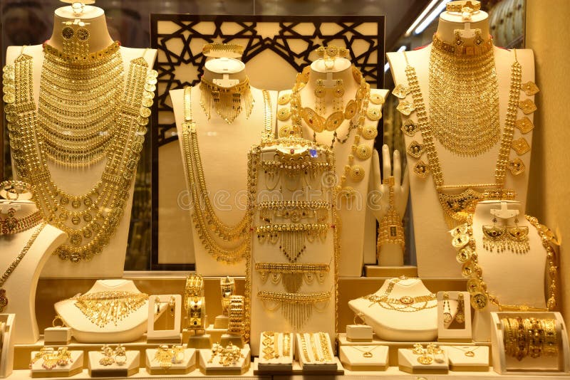 Jewelry at Dubai S Gold Souq Stock Image - Image of wealth, shopping ...