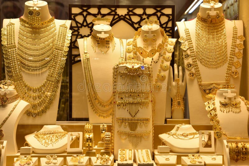 Jewelry at Dubai S Gold Souq Stock Image Image of wealth, shopping