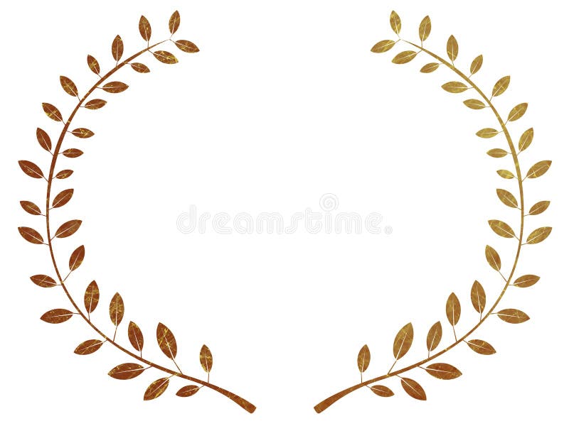 Gold laurel wreath vector illustration Gold laurel wreath vector illustration