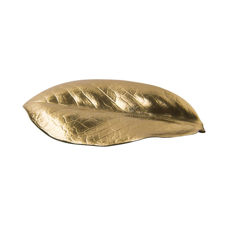 Gold Leaf On White Background Stock Photo Image of leaf, crafted