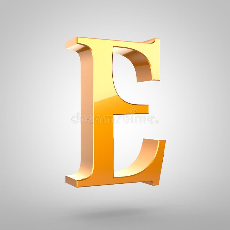 E Gold Colored Alphabet 3d Rendering Stock Illustrations – 8 E Gold ...