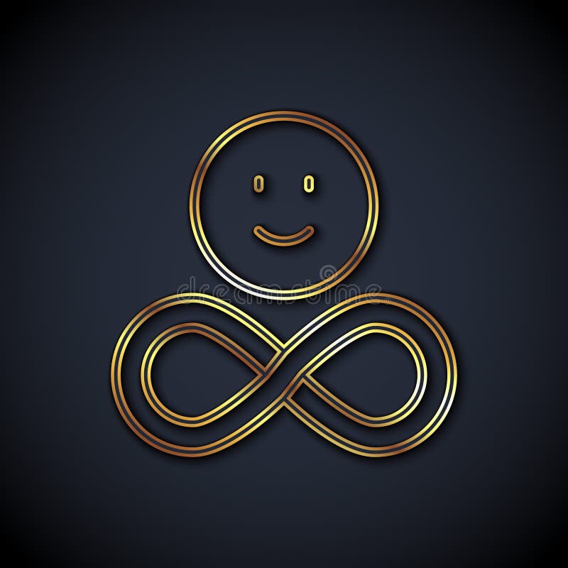 Gold Line Friends Forever Icon Isolated on Black Background. Everlasting  Friendship Concept Stock Vector - Illustration of isolated, friend:  223261002