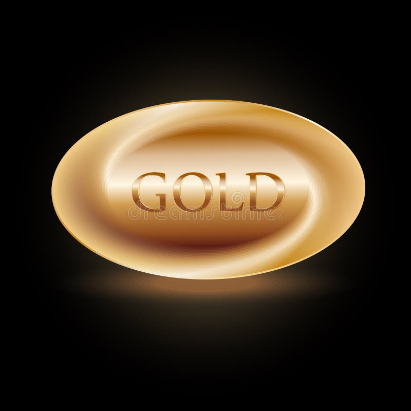 Gold Logo on a Black Background Stock Vector Illustration of logo