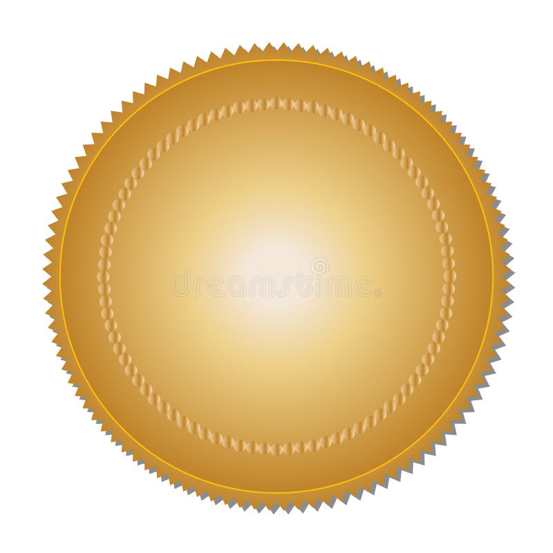 Gold medal (vector) stock vector. Illustration of label - 10435703