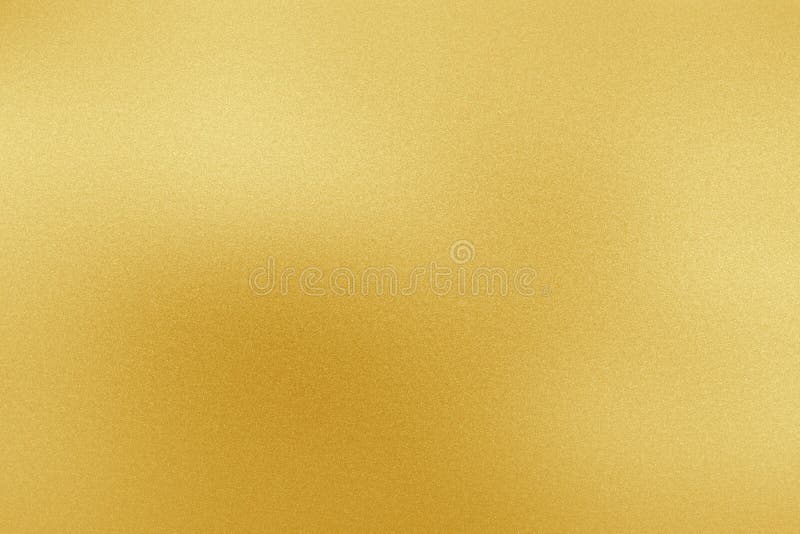 Gold metal texture background. Golden shiny metallic plate textured flat surface with smooth light reflection