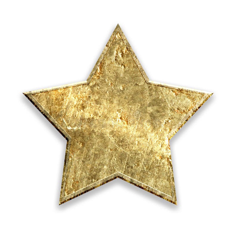 Gold metallic grunge star