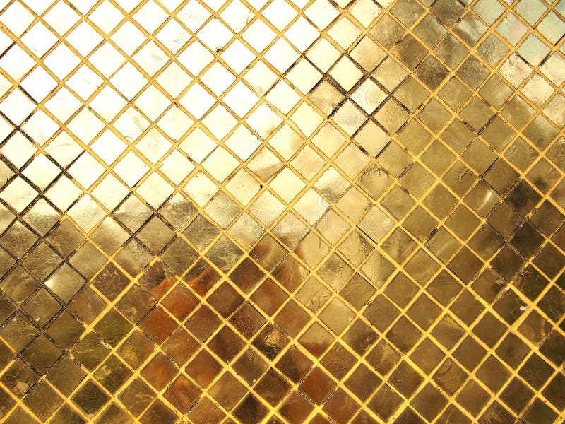 Gold Mosaic tile texture stock photo. Image of pattern 57057416