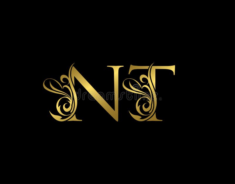 Gold N T And Nt Luxury Letter Logo Icon Graceful Royal Style Luxury Alphabet Arts Logo Stock Vector Illustration Of Crest Luxury