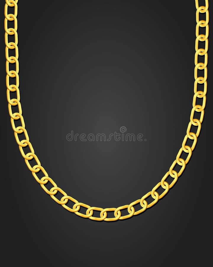 Gold necklace stock vector. Illustration of golden, accessory 18097272