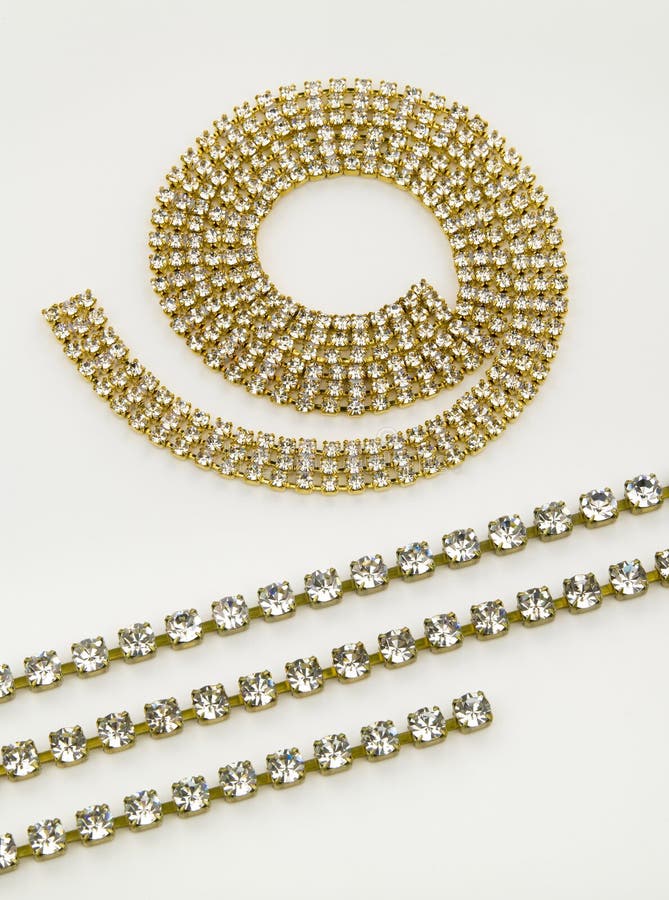 Gold necklaces and bracelets royalty free stock photos Gold necklaces and bracelets royalty free stock photos
