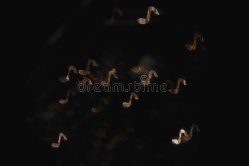 Gold Notes on Black Background Stock Photo - Image of design, circle