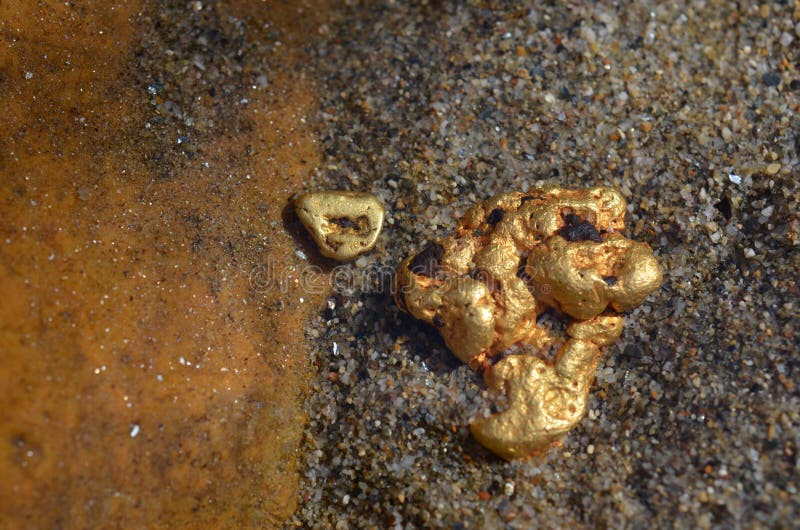 Gold nugget stock photos