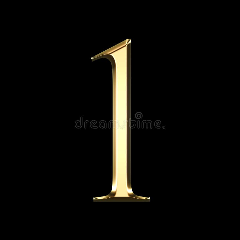 3D Gold Number One , 1 Isolated Over White Background With Reflection And  Shadow. 3D Rendering. Stock Photo, Picture and Royalty Free Image. Image  79175324.