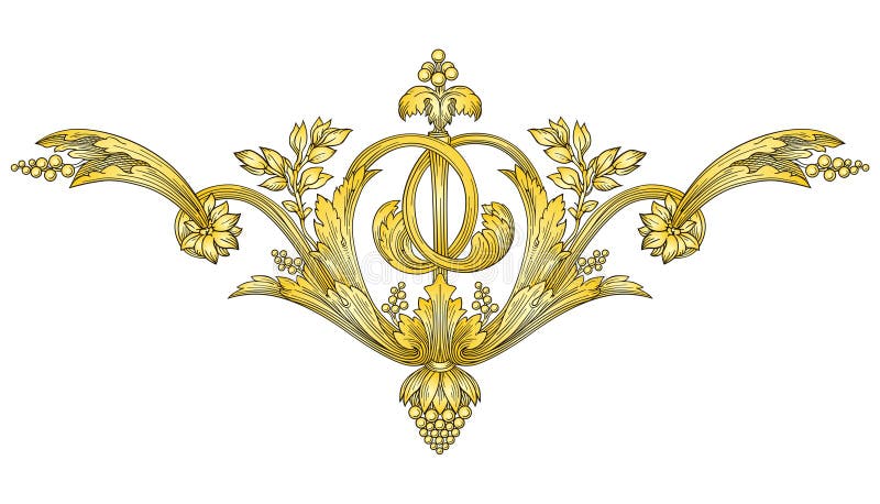 Gold Ornament royalty free illustration Gold Ornament royalty free illustration