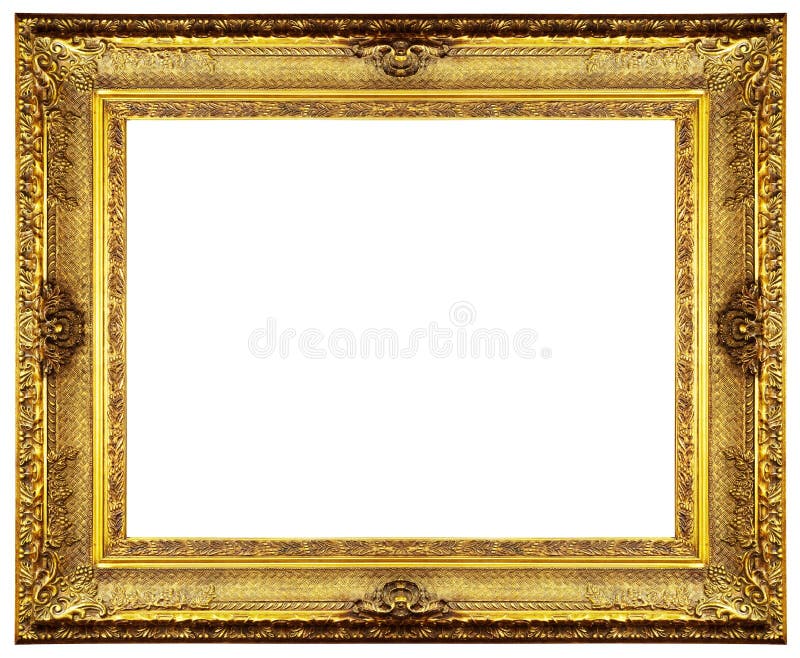 Gold ornate frame stock image. Image of portrait, blank - 4554497