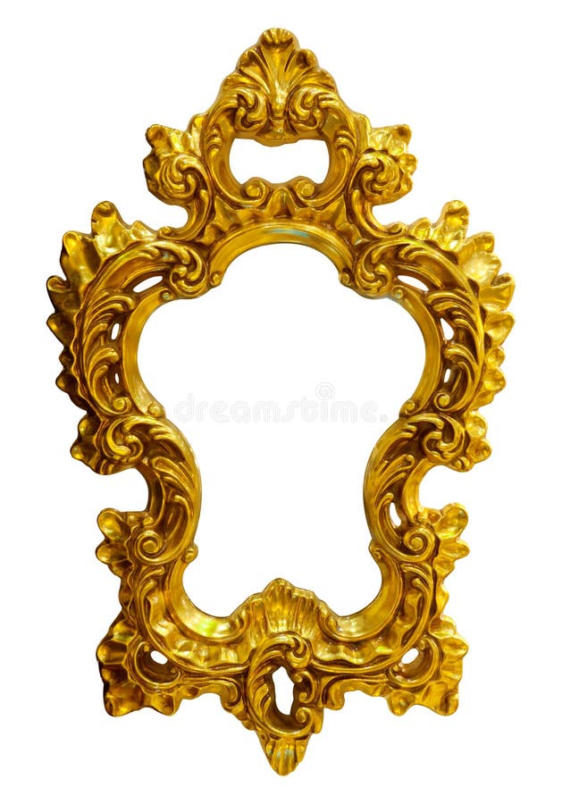 Gold ornate oval frame