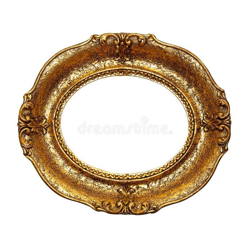 Golden oval frames stock photo. Image of gold, frame, shinny 6655668